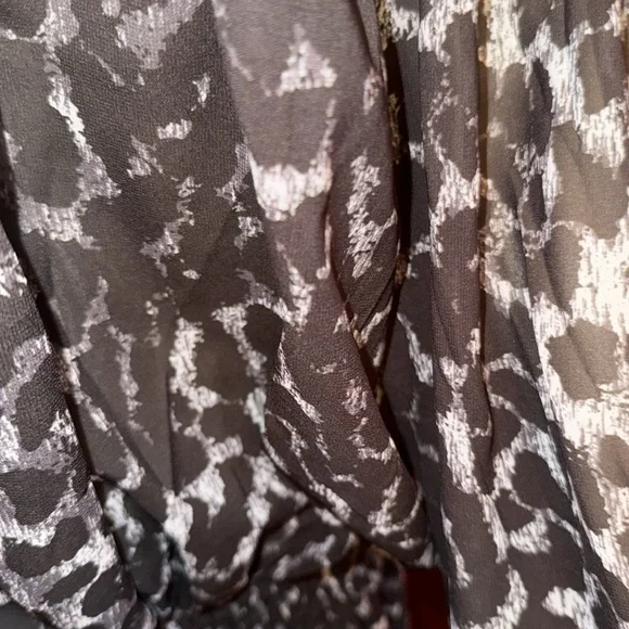 Norma Kamali silk chiffon off shoulder tunic/dress L